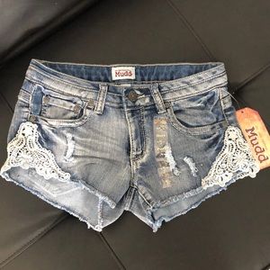 Size 5 shortie Mudd jean shorts. NWT